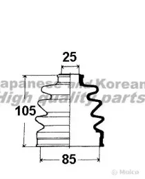 Комплект пылника, приводной вал ASHUKI купить