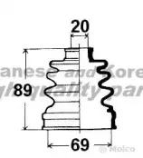 Комплект пылника, приводной вал ASHUKI купить