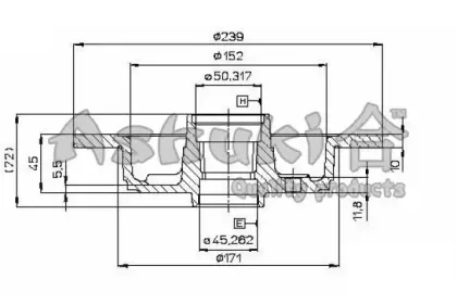 Тормозной диск ASHUKI купить