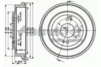 Тормозной барабан ASHUKI купить