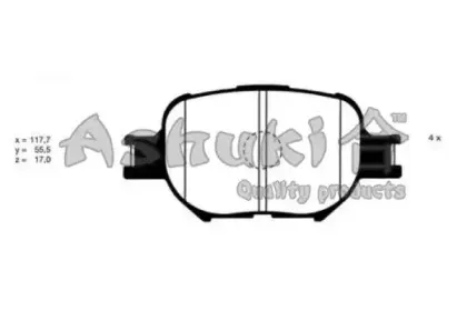 Комплект тормозных колодок, дисковый тормоз ASHUKI купить