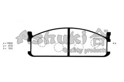 Комплект тормозных колодок, дисковый тормоз ASHUKI купить