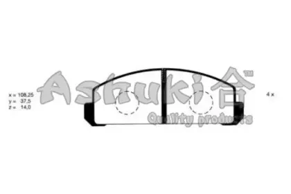 Комплект тормозных колодок, дисковый тормоз ASHUKI купить