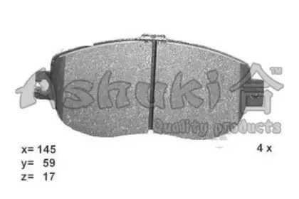 Комплект тормозных колодок, дисковый тормоз ASHUKI купить