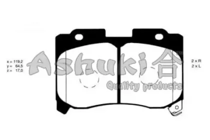 Комплект тормозных колодок, дисковый тормоз ASHUKI купить