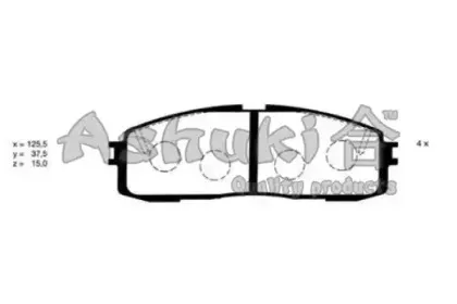 Комплект тормозных колодок, дисковый тормоз ASHUKI купить