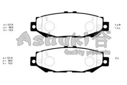 Комплект тормозных колодок, дисковый тормоз ASHUKI купить