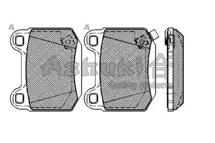 Комплект тормозных колодок, дисковый тормоз ASHUKI купить