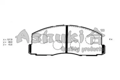 Комплект тормозных колодок, дисковый тормоз ASHUKI купить