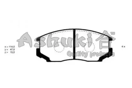 Комплект тормозных колодок, дисковый тормоз ASHUKI купить