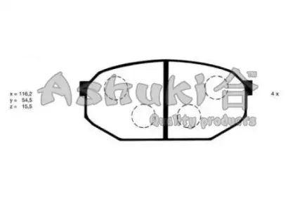 Комплект тормозных колодок, дисковый тормоз ASHUKI купить