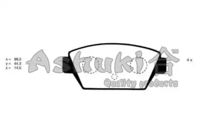 Комплект тормозных колодок, дисковый тормоз ASHUKI купить