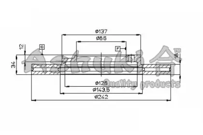 Тормозной диск ASHUKI купить