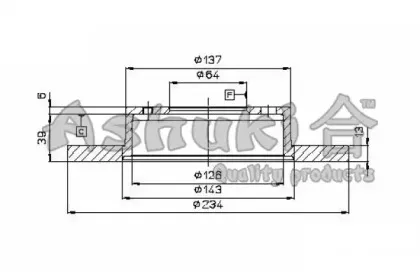 Тормозной диск ASHUKI купить