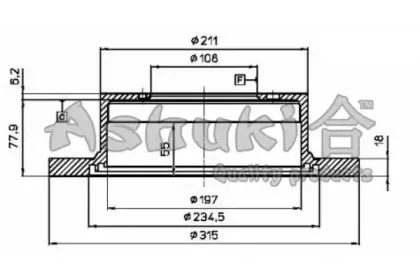 Тормозной диск ASHUKI купить