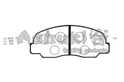 Комплект тормозных колодок, дисковый тормоз ASHUKI купить