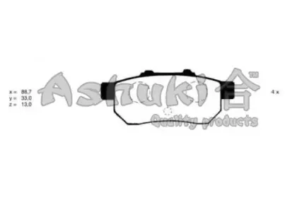 Комплект тормозных колодок, дисковый тормоз ASHUKI купить