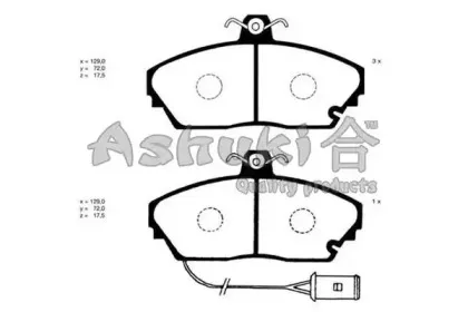 Комплект тормозных колодок, дисковый тормоз ASHUKI купить