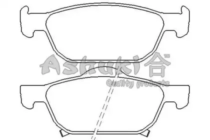 Комплект тормозных колодок, дисковый тормоз ASHUKI купить