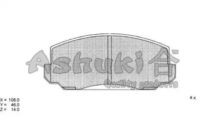 Комплект тормозных колодок, дисковый тормоз ASHUKI купить