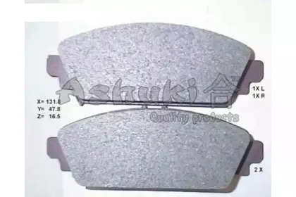 Комплект тормозных колодок, дисковый тормоз ASHUKI купить