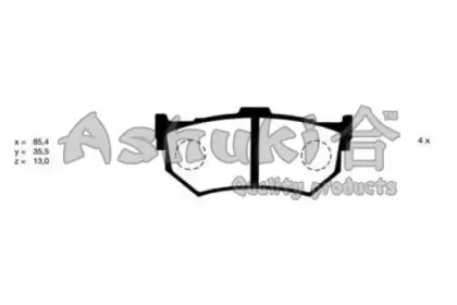 Комплект тормозных колодок, дисковый тормоз ASHUKI купить