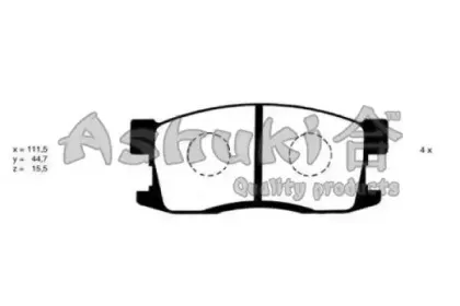 Комплект тормозных колодок, дисковый тормоз ASHUKI купить