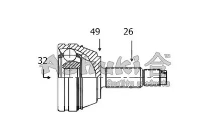 Шарнирный комплект, приводной вал ASHUKI купить