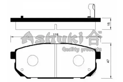 Комплект тормозных колодок, дисковый тормоз ASHUKI купить