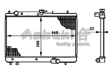 Радиатор, охлаждение двигателя ASHUKI купить