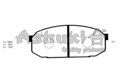 Комплект тормозных колодок, дисковый тормоз ASHUKI купить