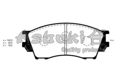 Комплект тормозных колодок, дисковый тормоз ASHUKI купить