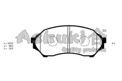 Комплект тормозных колодок, дисковый тормоз ASHUKI купить