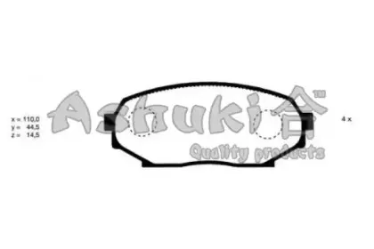 Комплект тормозных колодок, дисковый тормоз ASHUKI купить