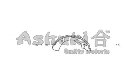 Комплект тормозных колодок ASHUKI купить