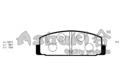 Комплект тормозных колодок, дисковый тормоз ASHUKI купить