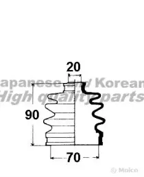 Комплект пылника, приводной вал ASHUKI купить