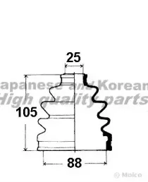Комплект пылника, приводной вал ASHUKI купить