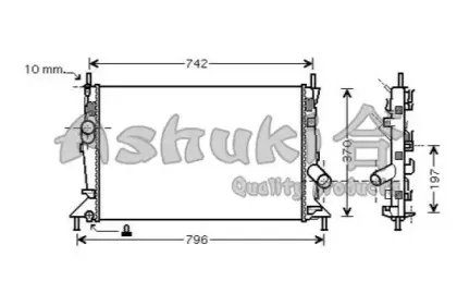 Радиатор, охлаждение двигателя ASHUKI купить