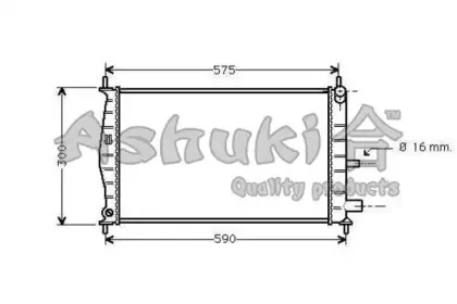Радиатор, охлаждение двигателя ASHUKI купить