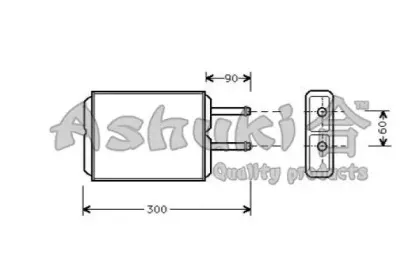Теплообменник, отопление салона ASHUKI купить