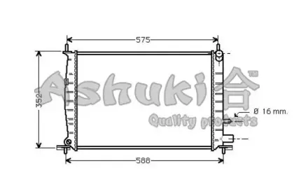 Радиатор, охлаждение двигателя ASHUKI купить