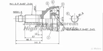 Шарнирный комплект, приводной вал ASHUKI купить