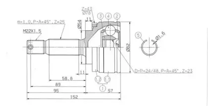 Шарнирный комплект, приводной вал ASHUKI купить