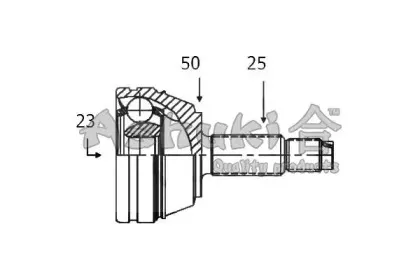 Шарнирный комплект, приводной вал ASHUKI купить