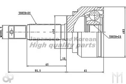 Шарнирный комплект, приводной вал ASHUKI купить