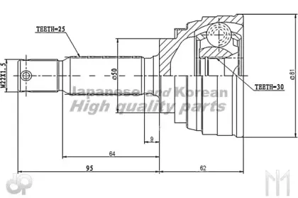 Шарнирный комплект, приводной вал ASHUKI купить