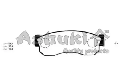 Комплект тормозных колодок, дисковый тормоз ASHUKI купить