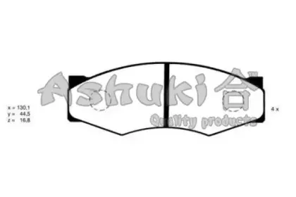 Комплект тормозных колодок, дисковый тормоз ASHUKI купить