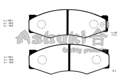 Комплект тормозных колодок, дисковый тормоз ASHUKI купить